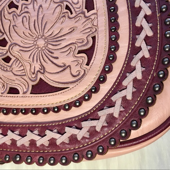 Western Crossbody Boho Floral Embellished Bag New - Picture 4 of 9